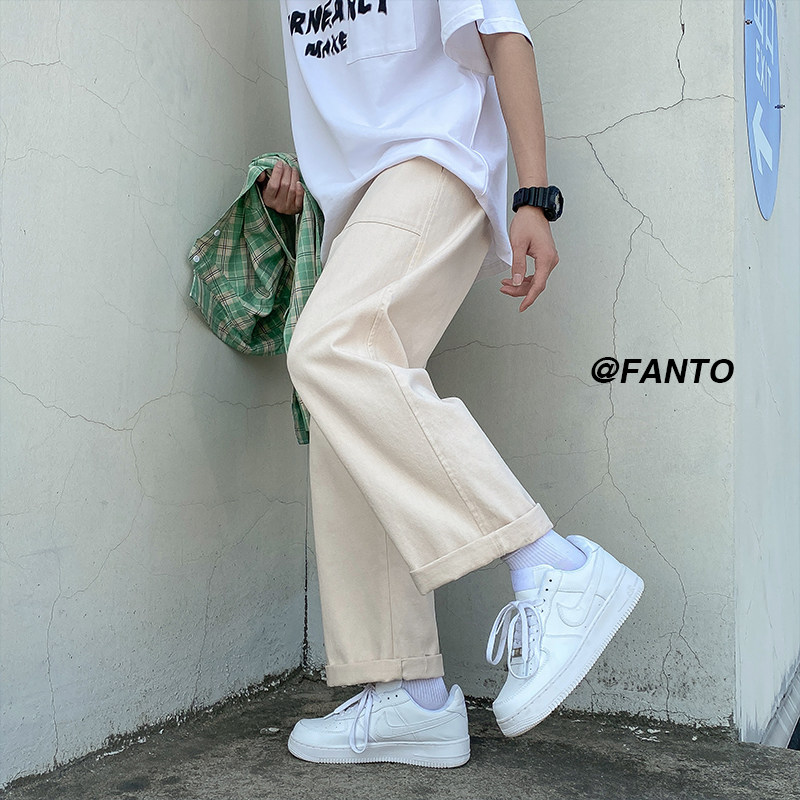 Overalls men's trendy brand casual pants loose spring Hong Kong style Korean style trendy trousers