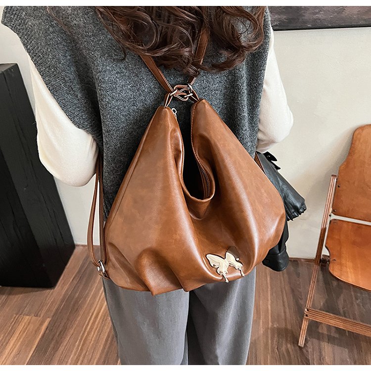 Korean style high-looking armpit tote bag 2024 new fashion simple niche design multi-functional backpack bag