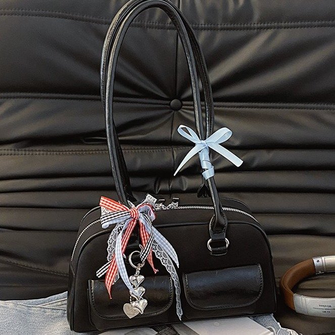 2024 autumn and winter new bowling bag Xu Yunzhen's same style bag large capacity single shoulder armpit handbag