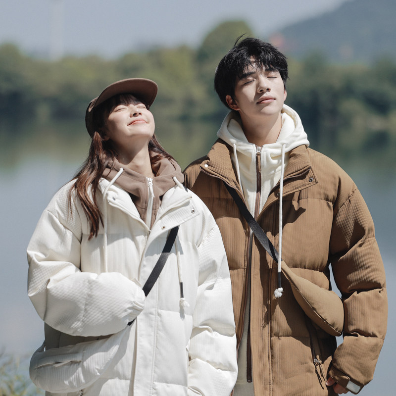 New winter thickened cotton coat, mountain style couple's all-match cotton coat, cotton coat
