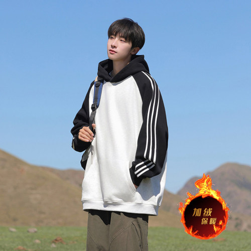 Dewu high-quality second-hand 480g 100% cotton plus velvet thickened loose webbing sweatshirt that supports returns and exchanges