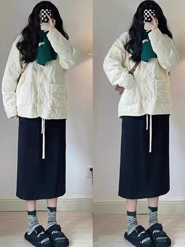 Skirt for women autumn and winter 2024 new style high waist slit hip-covering straight long skirt A-line mid-length one-step skirt