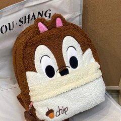 New Cartoon Squirrel Plush Bag Fashion Winter Cute Plush Backpack Bag Large Capacity Backpack Girl