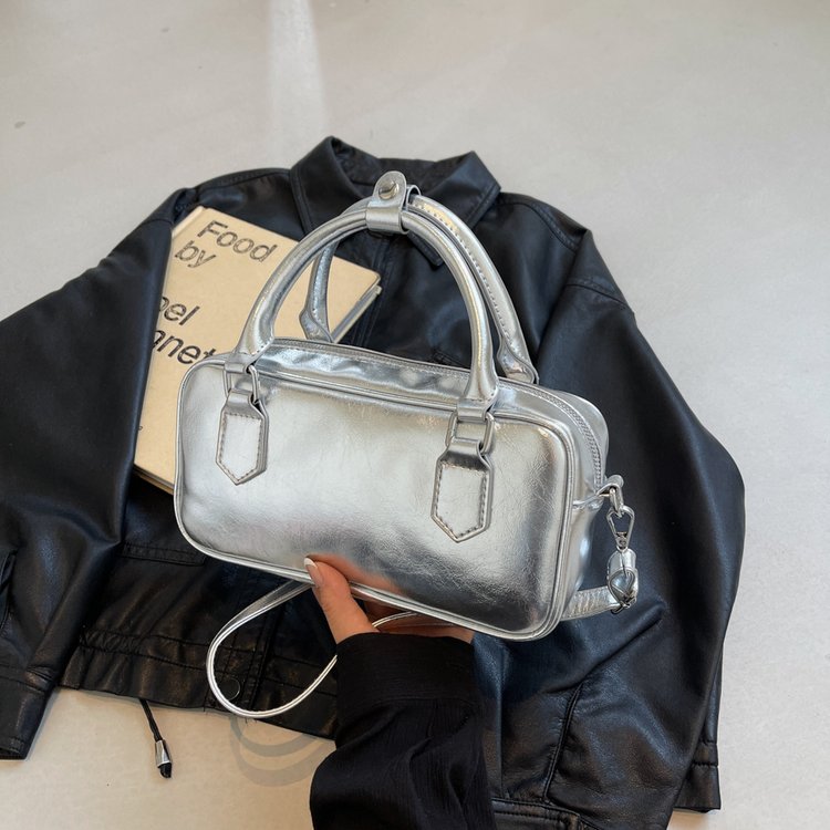 2024 New Bags Korean Niche Boston Pillow Portable New Fashion Single Shoulder Messenger Bag