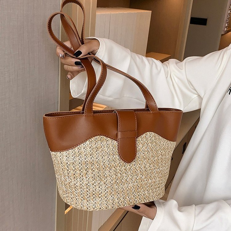 Large Capacity Tote Bag 2024 Summer New Style This Year's Popular Commuting Versatile Shoulder Underarm Straw Bag for Women