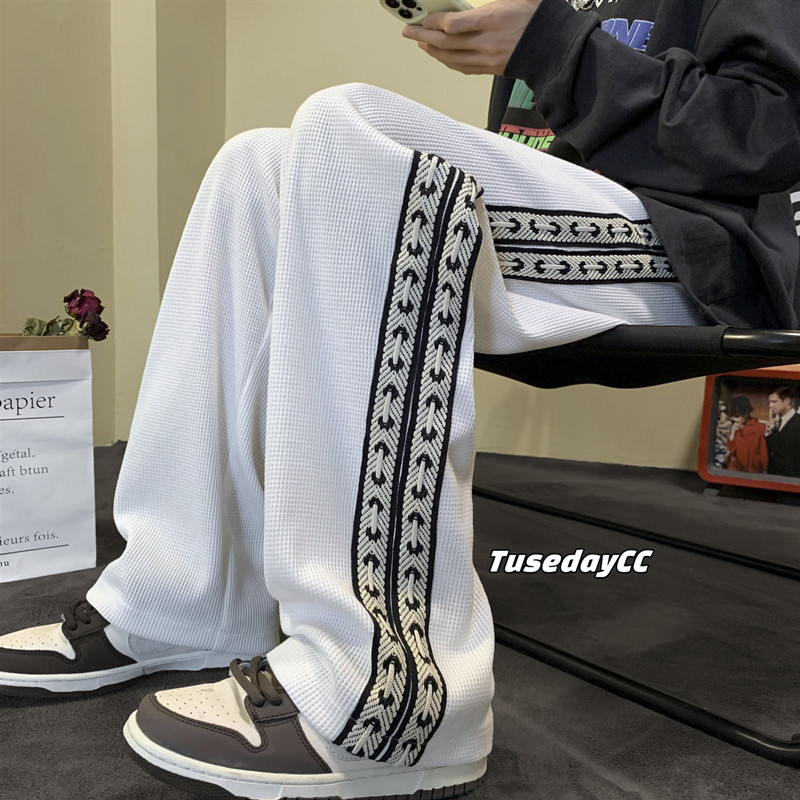 New waffle webbing casual trousers