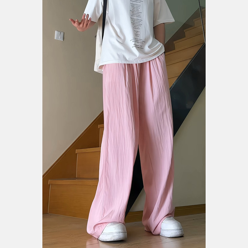 High quality ice silk pants summer air conditioning Yamamoto pants drapey casual pants