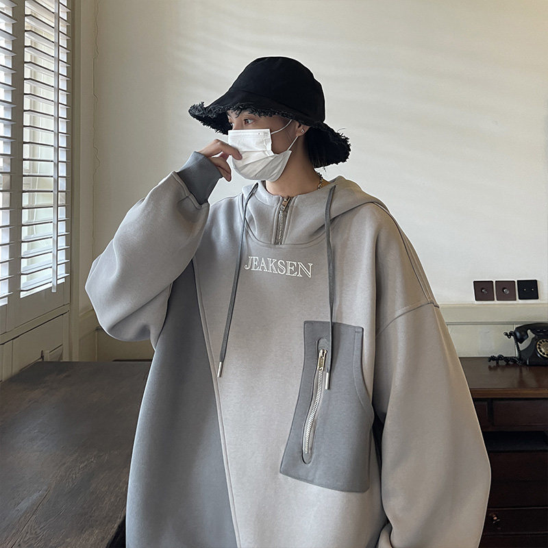 Sweatshirt men's new large size hooded sweatshirt autumn ins loose trendy brand jacket