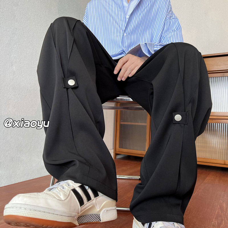 Autumn new style drapey functional loose casual floor mopping trousers
