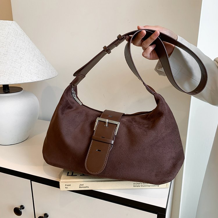 Clearance Maillard frosted suede shoulder underarm bag new women's bag Korean trend