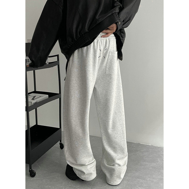 Heavy majra scimitar sweatpants high gram heavyweight Chinese cotton composite loose sweatpants