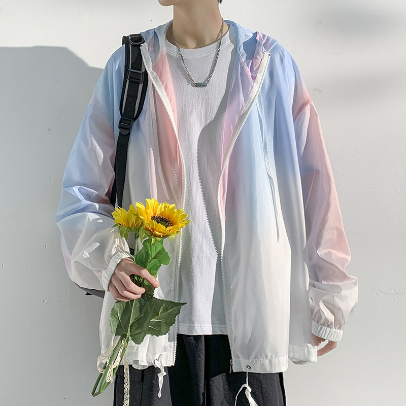 Summer ice silk tie-dye summer sports light sun protection clothing for men and women couples
