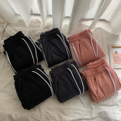 Women's fleece trousers, loose leggings, winter thickened sherpa warm casual sports pants