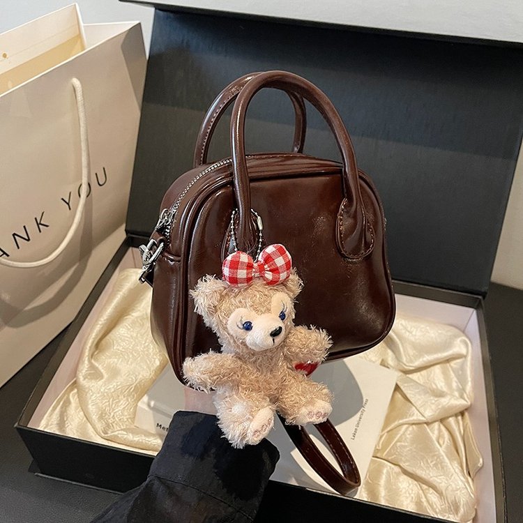 Foreign single niche design bag women's autumn and winter 2024 new retro versatile single shoulder crossbody bag portable bowling bag