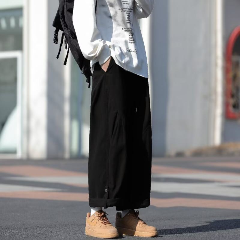 Men's new spring workwear casual pants, loose wide-leg design, versatile and long