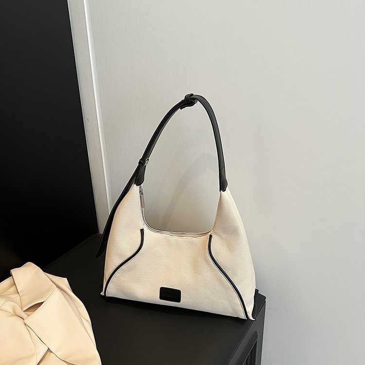 omto oatmeal hobo armpit bag 2024 new imitation canvas messenger bag women's high-end large-capacity bag casual