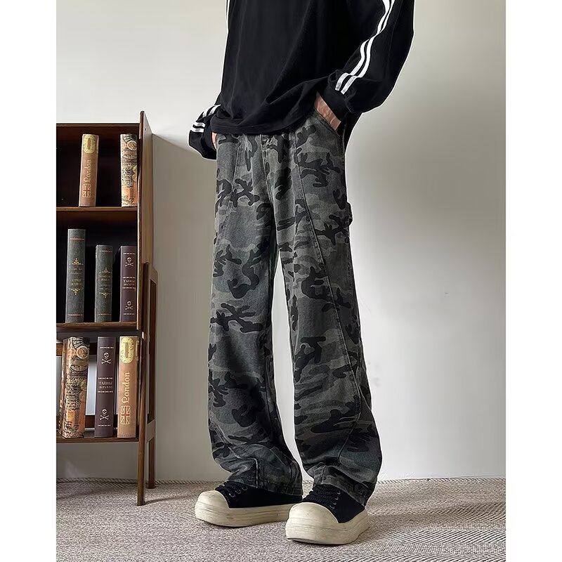 Camouflage casual pants for men, Korean style trendy high street, handsome and versatile winter ins trousers