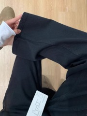 Velvet thickened black straight jeans for women in autumn and winter new style high-waisted slimming versatile narrow wide-leg trousers