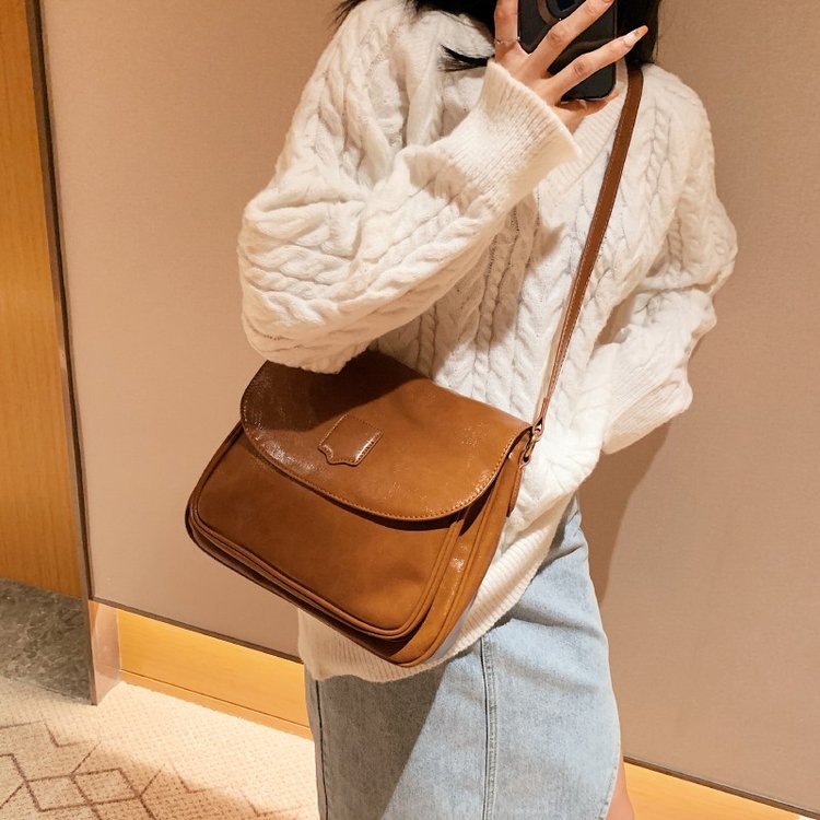 Autumn simple fashion crossbody bag new cross-border texture women's bag casual shoulder bag solid color small square bag