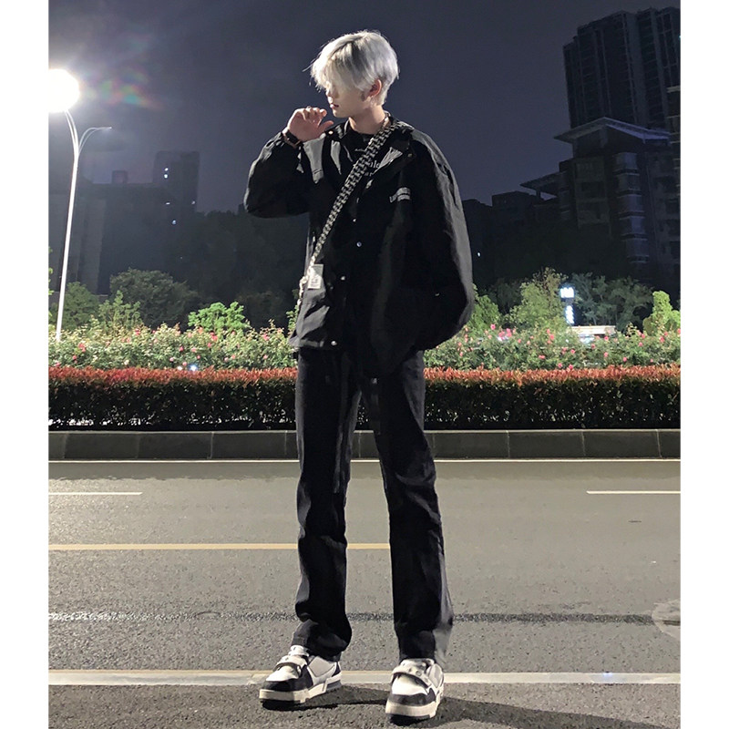 European and American high street vibe pants hip-hop street American retro jeans micro-flared pants