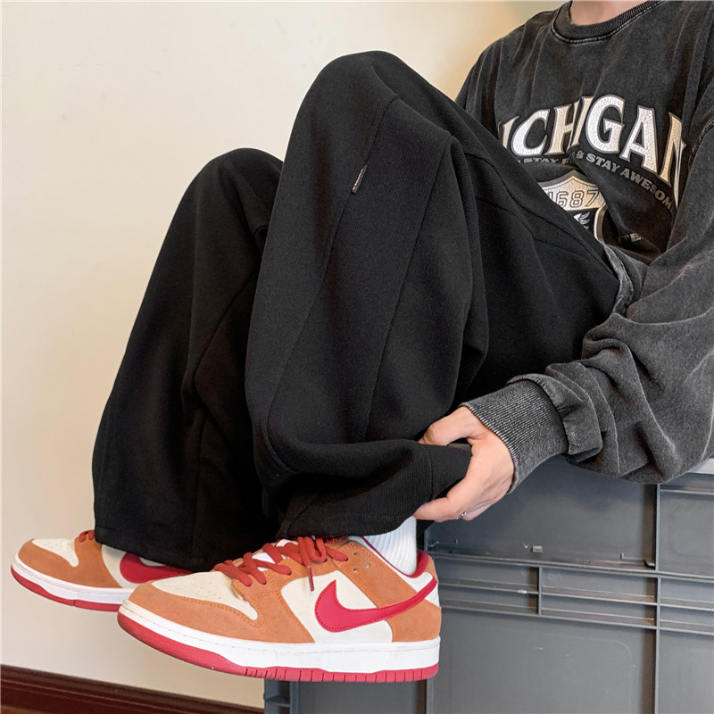 Spring new style loose straight sports casual pants and sweatpants large size