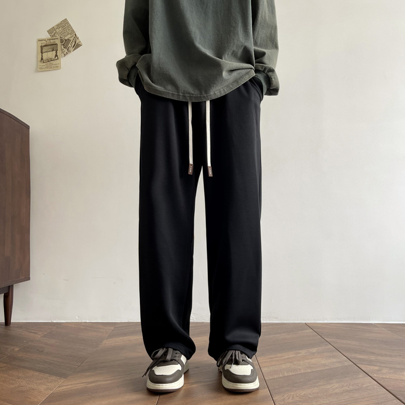 Autumn casual pants solid color versatile drape floor mopping pants