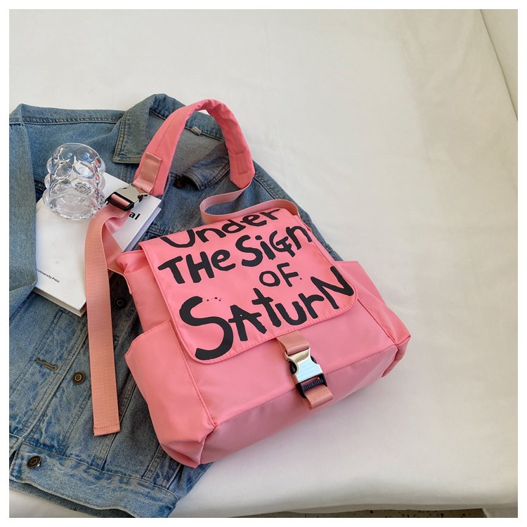 Star's same style bag, new lazy style shoulder bag, student crossbody bag, large capacity canvas bag, tote bag