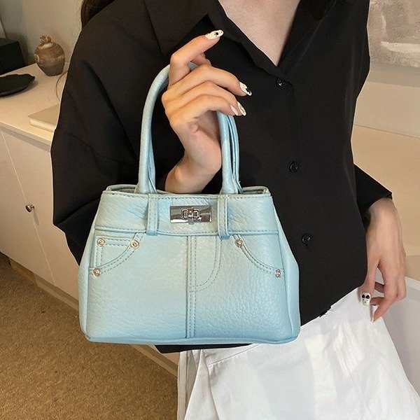 2024 New Fashion Simple Commuting Small Bag Women's Shoulder Crossbody Bag High-end Handheld Kelly Bag