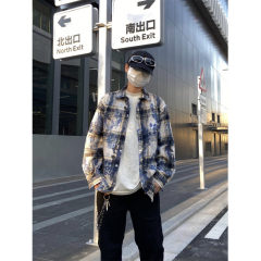 Quality shirts for men and women, American trendy loose color matching, handsome autumn and winter ins jackets