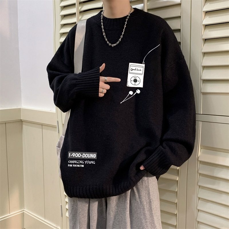 Half-height thin sweater with velvet and thickening