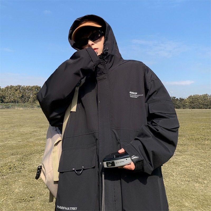 Autumn American retro new style workwear casual jacket fashion trend long-sleeved top jacket for men