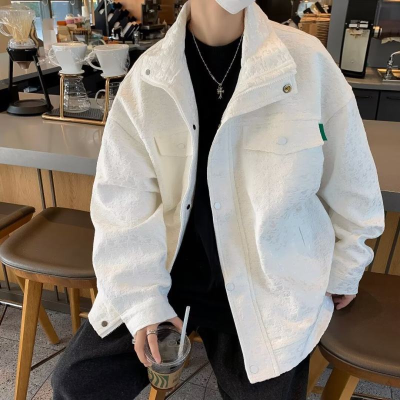 Xiaoxiang style denim jacket men's spring and autumn Korean style loose work jacket large size men's coat