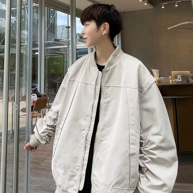High-end handsome racing suit American motorcycle jacket men's bomber jacket