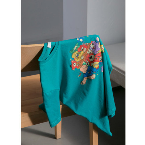 Bear Print Short Sleeve T-Shirt Women's  Summer New Korean Style Loose Round Neck Top Trendy