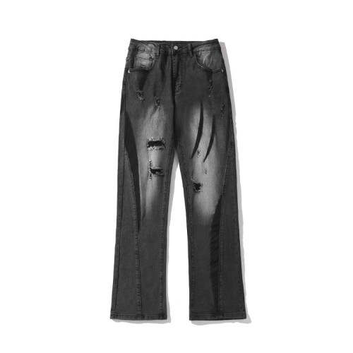 Autumn new style Hong Kong style shadowless wall large size personalized high street jeans