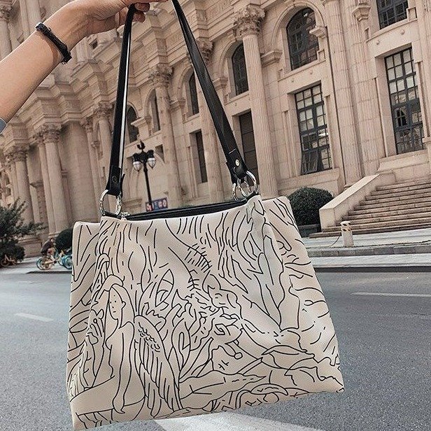 Cross-border foreign trade large-capacity fashion tote bag 2024 new style foreign style street trend commuting armpit bag