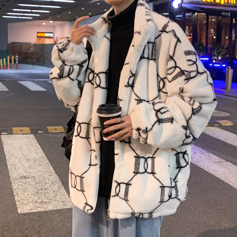 Cotton-padded jackets for men and women, plush, cotton-padded and thickened men's jackets