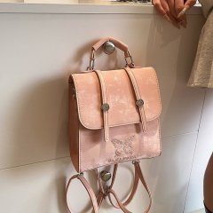 Embroidered Butterfly Backpack Women's New Hot Style Retro Style Handbag Trendy Versatile Casual Small Backpack Crossbody