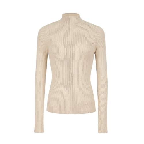 Sweet hot girl half turtleneck slim long-sleeved bottoming shirt for women winter new style with thickened knitted top