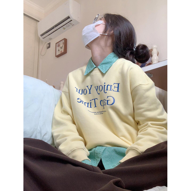 women's printed round neck sweatshirt