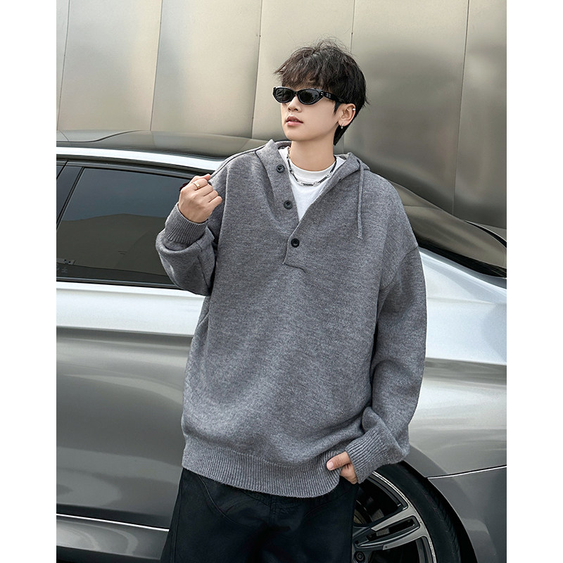 High street solid color hooded sweaters for men and women winter student hooded sweaters high-end sweaters