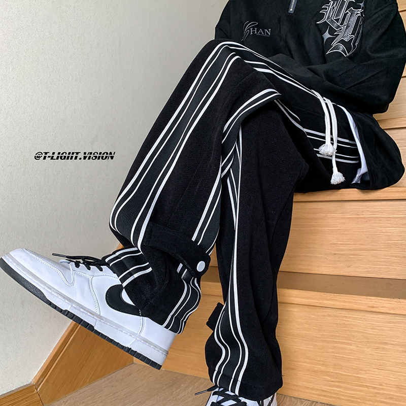 American ins high street niche couple style webbing casual sports pants