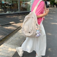 Student casual class backpack women's new casual nylon canvas backpack large capacity travel bag