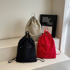 Korean casual bag women's large-capacity sports and fitness bucket bag bag waterproof cloth bag lightweight backpack