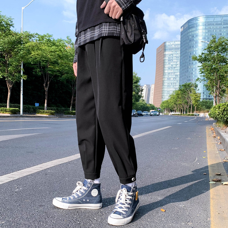 Long-term bulk casual pants for men with leg slits, spring and autumn pants for men