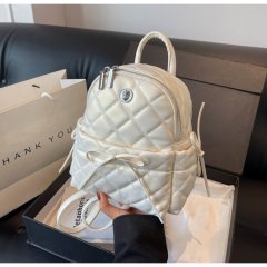 Ballet style bow backpack women's 2024 new Korean style school bag popular popular travel small backpack