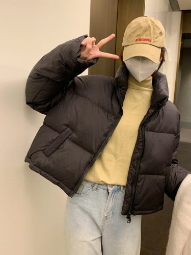 Small short down jacket fashionable stand collar cotton coat bread coat women's coat cotton coat