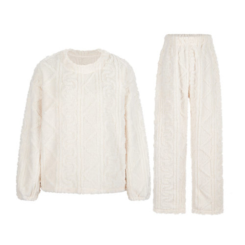 Small pajama set winter women's new coral velvet pullover home wear winter can go out