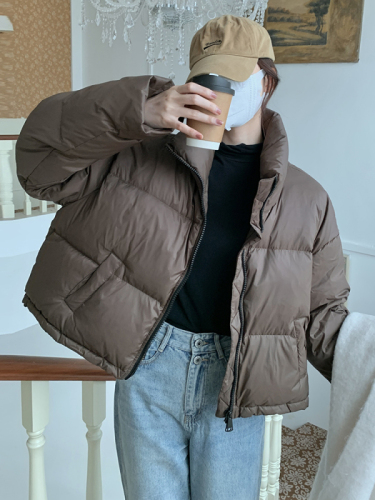 Small short down jacket fashionable stand collar cotton coat bread coat women's coat cotton coat