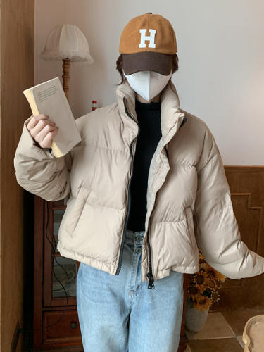 Small short down jacket fashionable stand collar cotton coat bread coat women's coat cotton coat